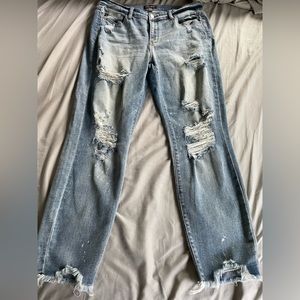Judy Blue size 13 boyfriend bleached jeans